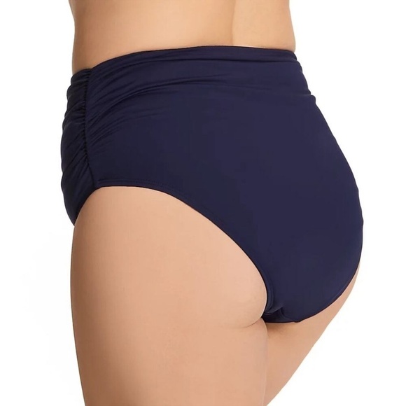 Anne Cole Live in Color Convertible Swim Bottom Navy Plus Size 20W - Picture 6 of 10